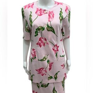 Mondi Size Medium Pink Print Suit